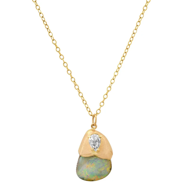 Ladies necklaces luxury brands-Melted Opal Necklace