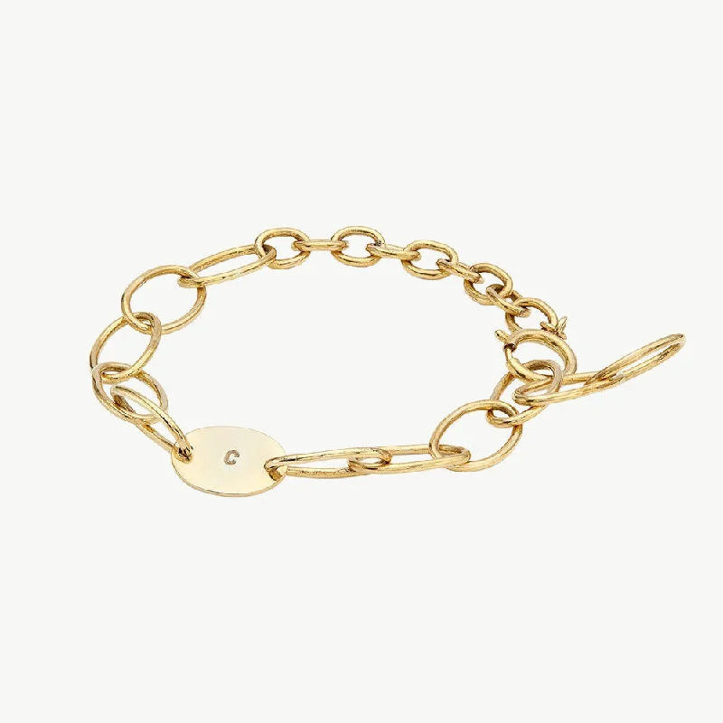 Ladies bracelets fashion trends-Sahani Personalized Chain Link Bracelet