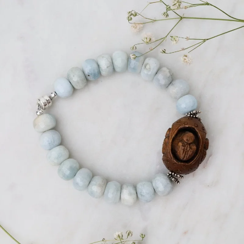 Ladies bracelets anniversary picks-One of a Kind Blue Quartz Magnetic Bracelet