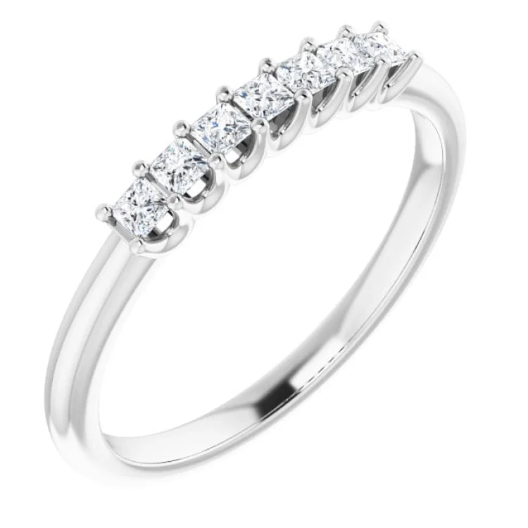 Ladies rings custom designs-14K White 1/4 CTW Natural Diamond Anniversary Band