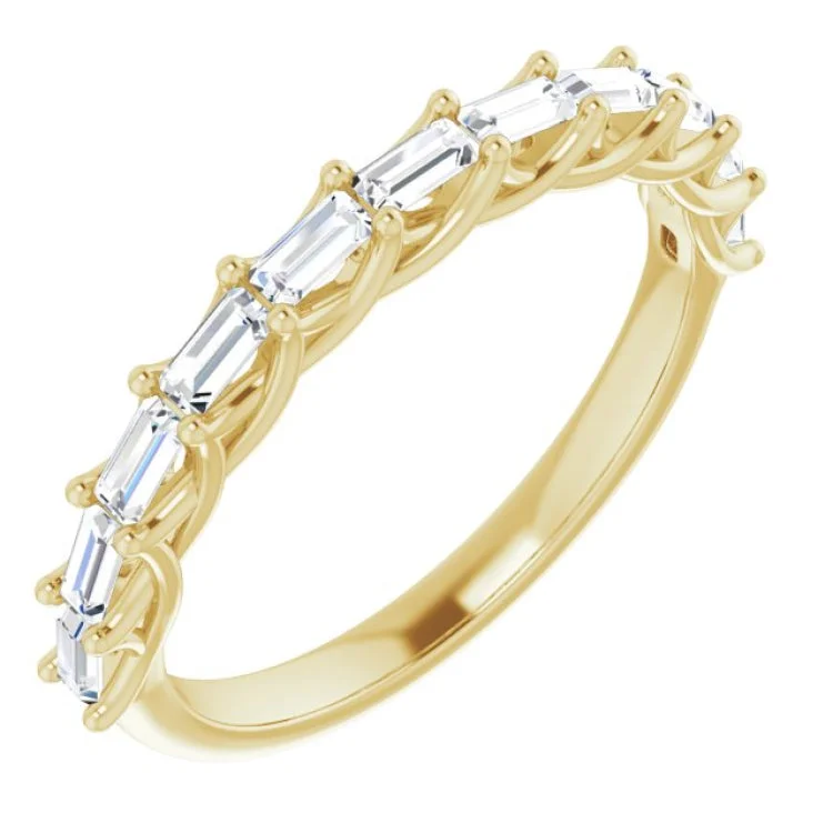 Ladies rings stacking trends-14K Yellow 3/8 CTW Natural Diamond Anniversary Band