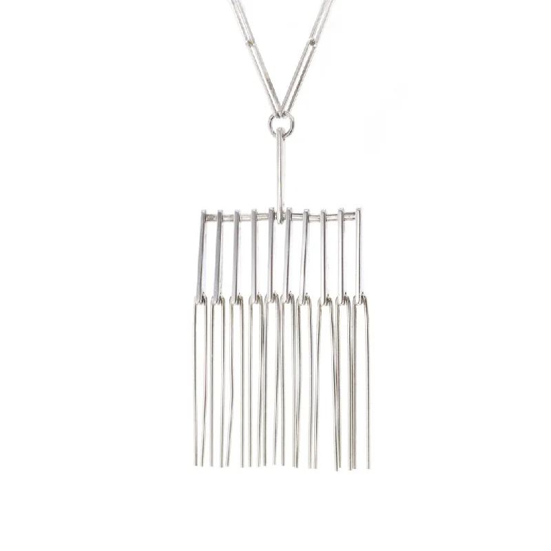 Ladies necklaces custom options-Sterling Silver Danish Modern Mid Century Necklace