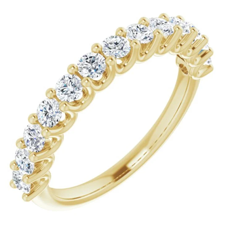 Ladies rings 2025 trends-14K Yellow 9/10 CTW Lab-Grown Diamond Anniversary Band