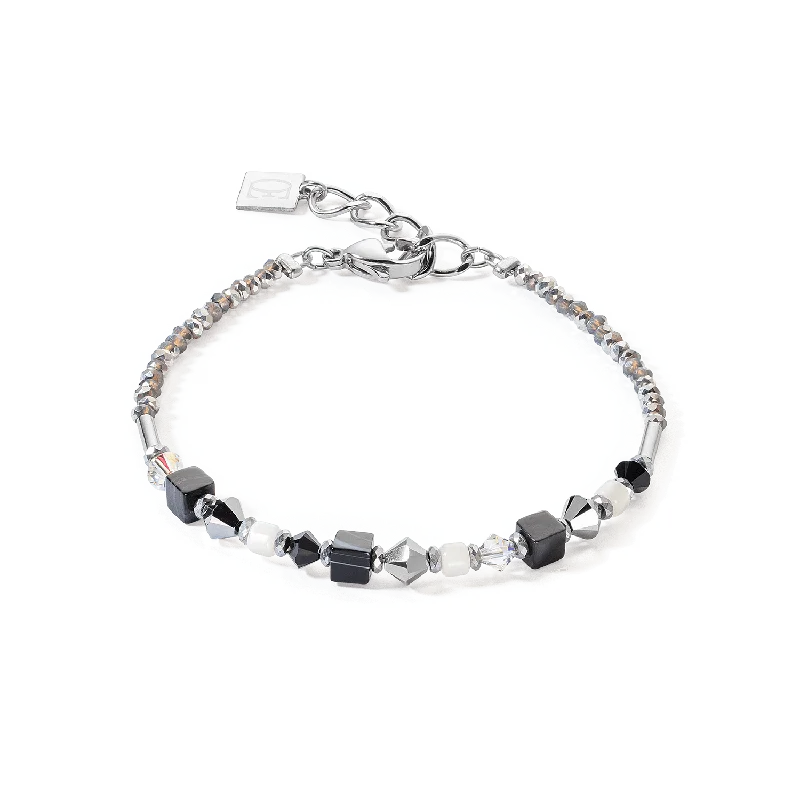 Ladies bracelets collectible items-Black & White Princess Bracelet