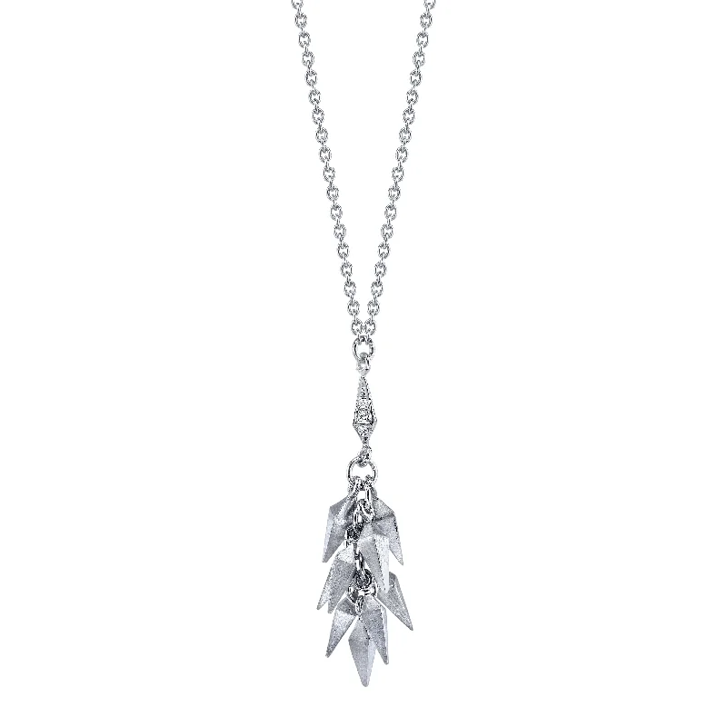 Ladies necklaces subtle luxury-Trickling Stardust Necklace with Diamonds