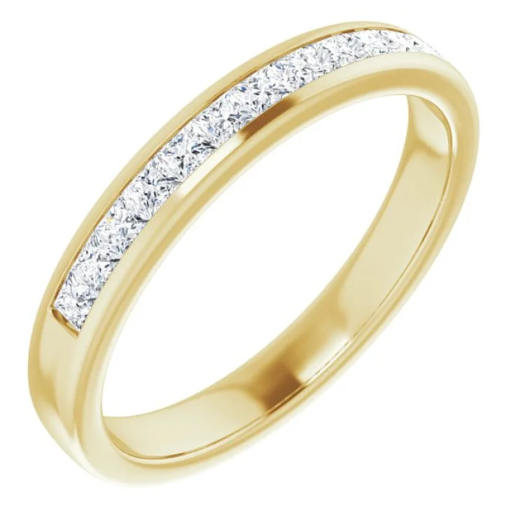 Ladies rings open patterns-14K Yellow 5/8 CTW Natural Diamond Band