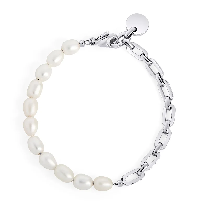 Ladies bracelets pearl details-Reina Pearl Bracelet