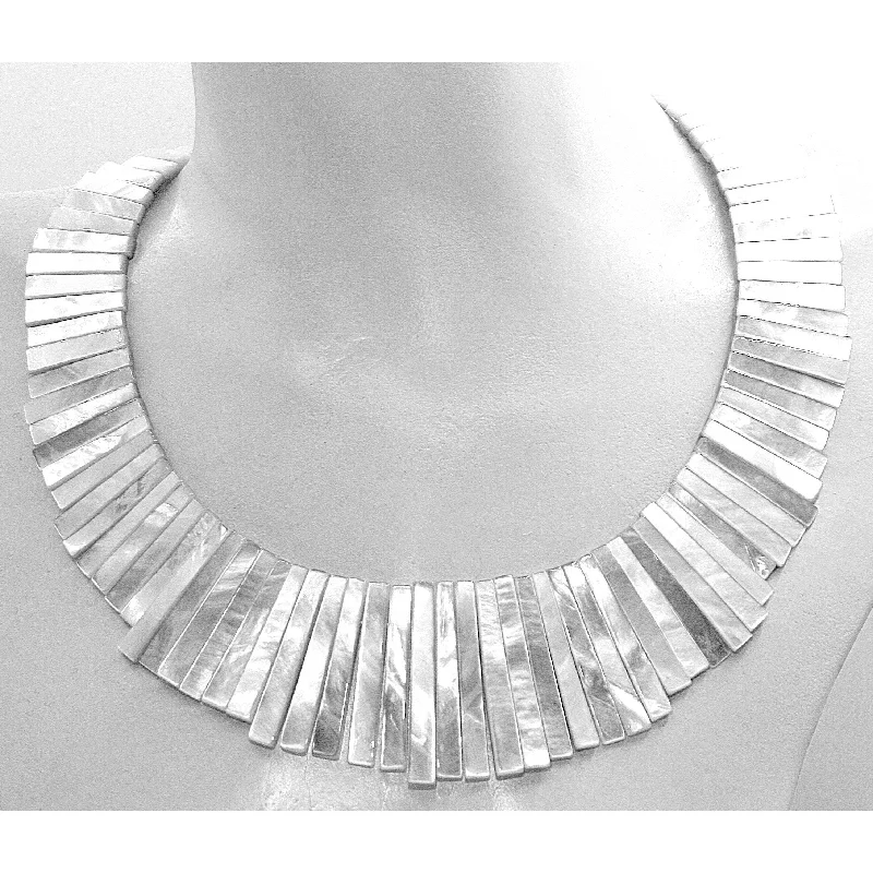 Ladies necklaces social media trends-Contempo Mother of Pearl Necklace