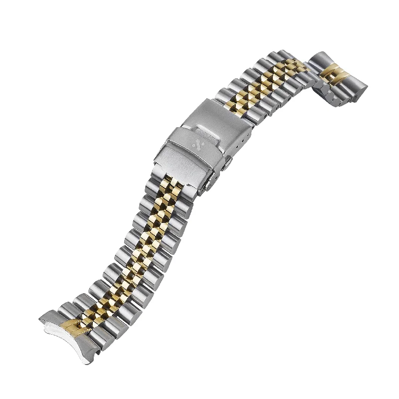 Ladies bracelets European flair-SKX/SRPD Watch Bracelet: Jubilee Two-Tone Gold Finish