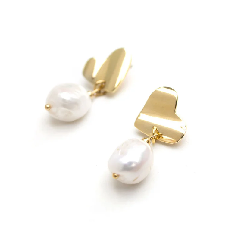 Ladies earrings silver finishes-Victoria Gold Earrings