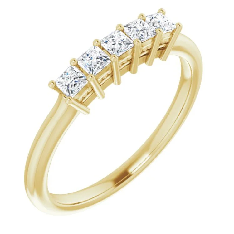 Ladies rings top brands-14K Yellow 1/3 CTW Natural Diamond Anniversary Band