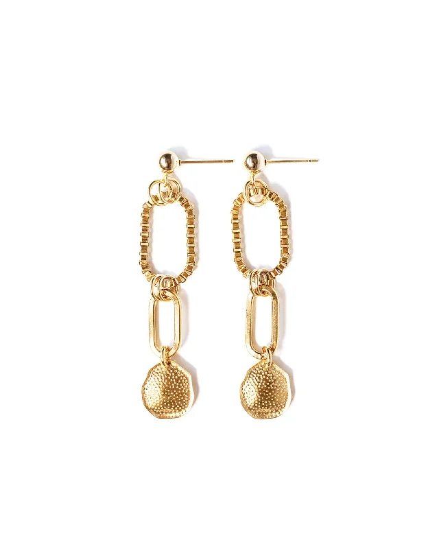 Ladies earrings delicate drops-Venise Gold Earrings