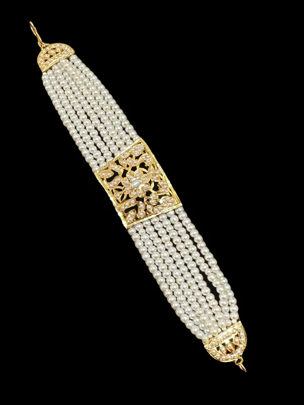 Ladies bracelets cuff looks-B166 pearl jadau bracelet ( READY TO SHIP )