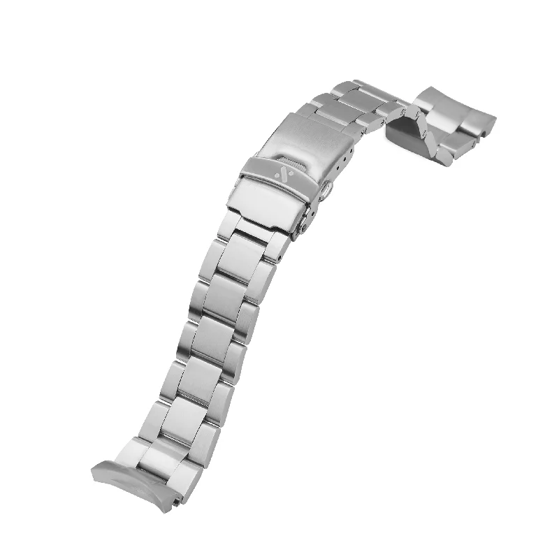 Ladies bracelets diamond accents-NMK931 Field Watch Bracelet: Oyster Brushed Steel