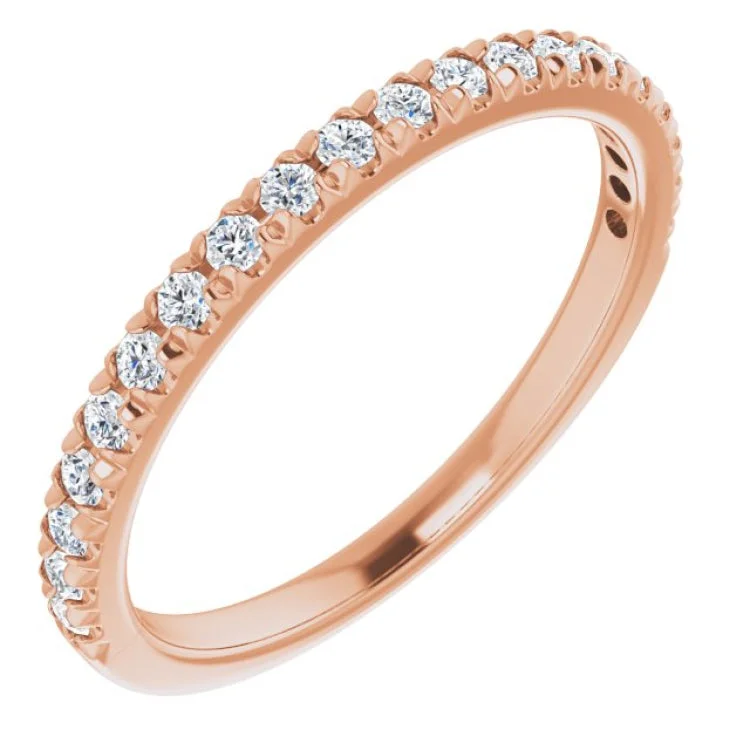 Ladies rings sapphire stones-14K Rose 1/3 CTW Lab-Grown Diamond Anniversary Band