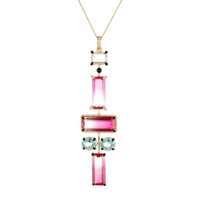 Ladies necklaces party wear-Quartz Crystal Totem Pendant Necklace