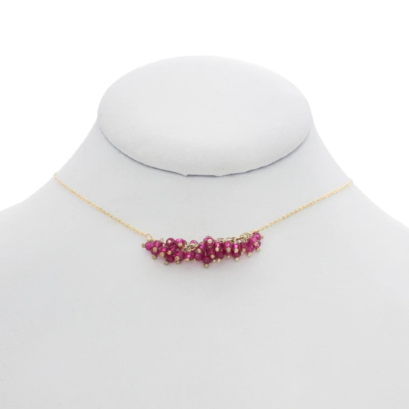 Ladies necklaces worldwide styles-Rolled Grape Cluster Necklace