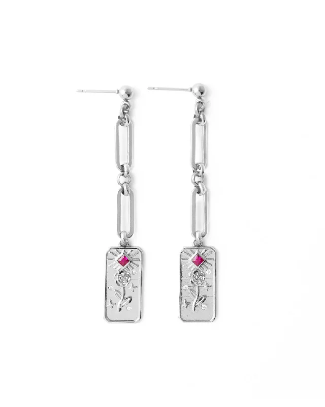 Ladies earrings heart shapes-Rosato Silver Earrings