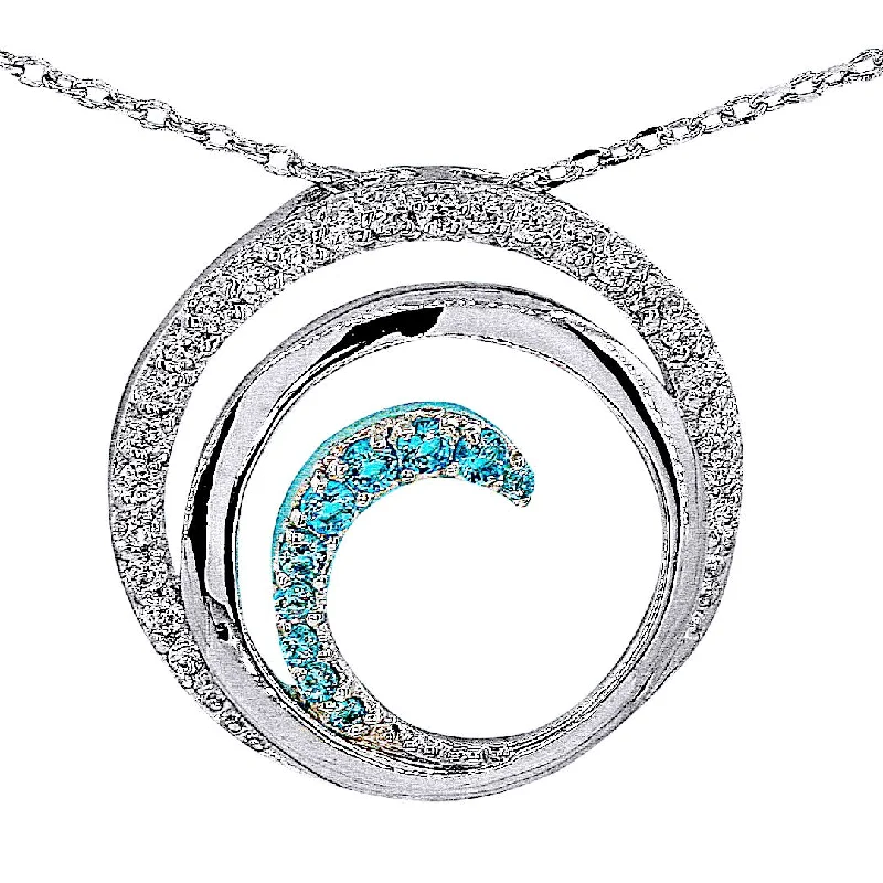 Ladies necklaces wedding styles-Blue Wave Necklace