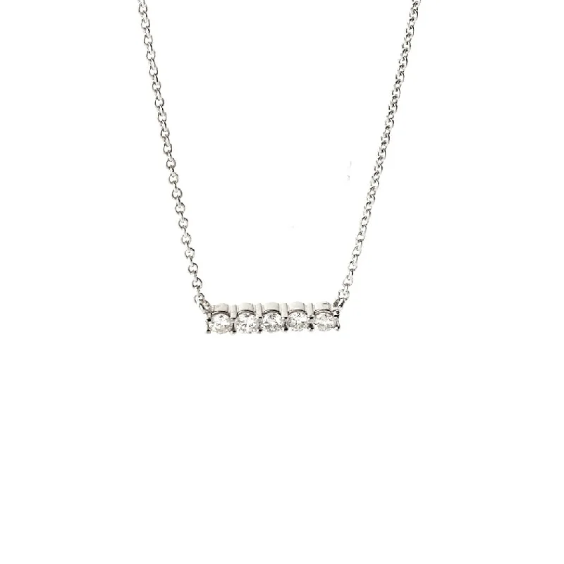 Ladies necklaces Mother’s Day-0.45 ctw Diamond Bar Necklace