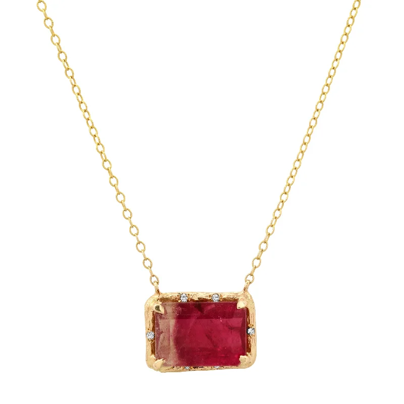 Ladies necklaces budget picks-Willow Pink Tourmaline Necklace