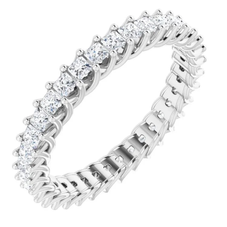 Ladies rings personalized-14K White 1 1/6 CTW Diamond Eternity Band