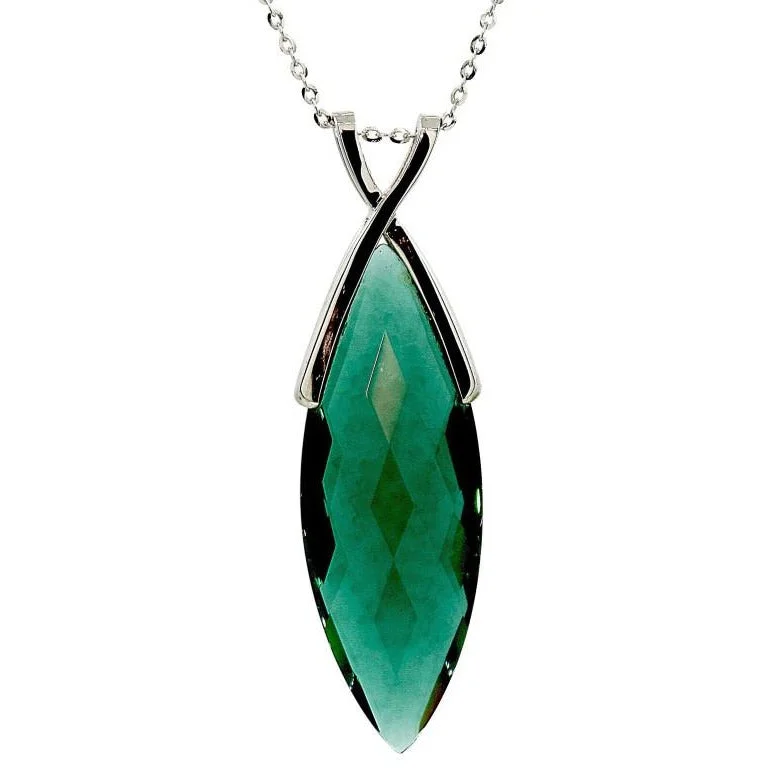 Ladies necklaces online shopping-Vivace Marquis Green Quartz Necklace