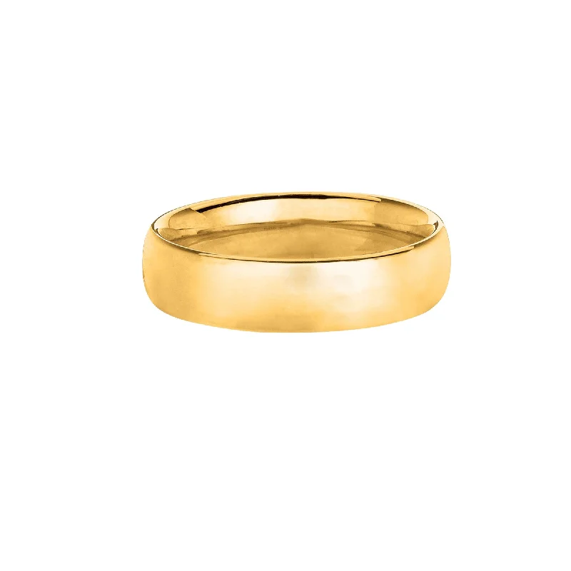 Ladies rings boho vibes-14K Gold 6mm Wedding Band