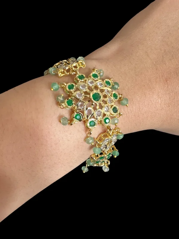 Ladies bracelets punk vibes-Amal hyderabadi bracelet in green ( READY TO SHIP )