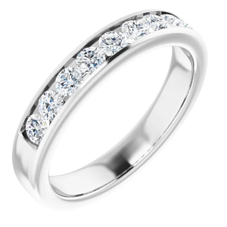 Ladies rings synthetic jewels-14K White 3/4 CTW Natural Diamond Band