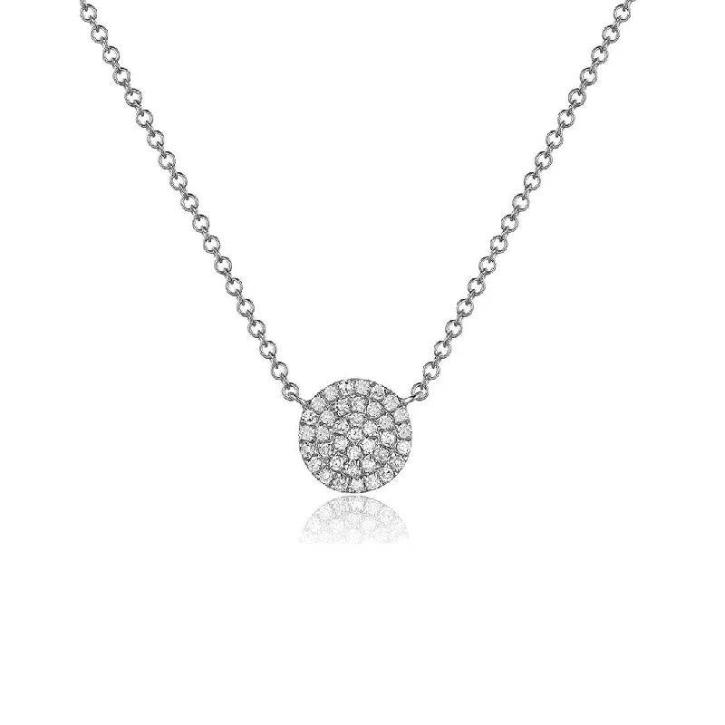 Ladies necklaces classic designs-0.12 ctw Diamond Pave Necklace