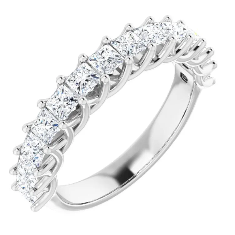 Ladies rings animal themes-14K White 1 1/3 CTW Natural Diamond Anniversary Band