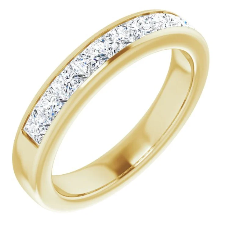 Ladies rings investment value-14K Yellow 1 3/8 CTW Natural Diamond Band