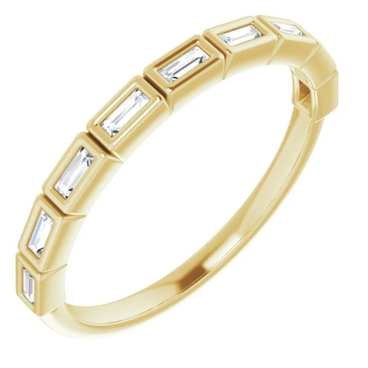 Ladies rings white gold-14K Yellow 1/6 CTW Natural Diamond Anniversary Band