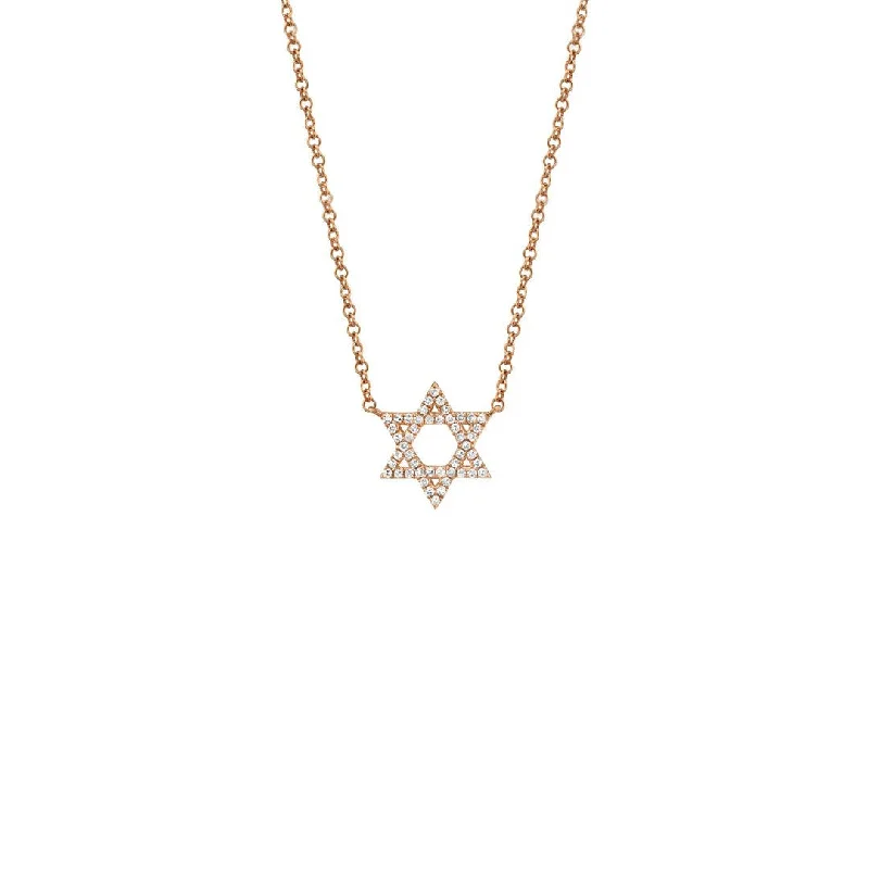 Ladies necklaces age suitability-0.11 ctw Diamond Star of David Necklace