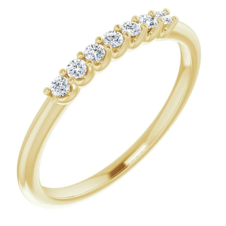 Ladies rings 2025 trends-14K Yellow 1/10 CTW Natural Diamond Anniversary Band