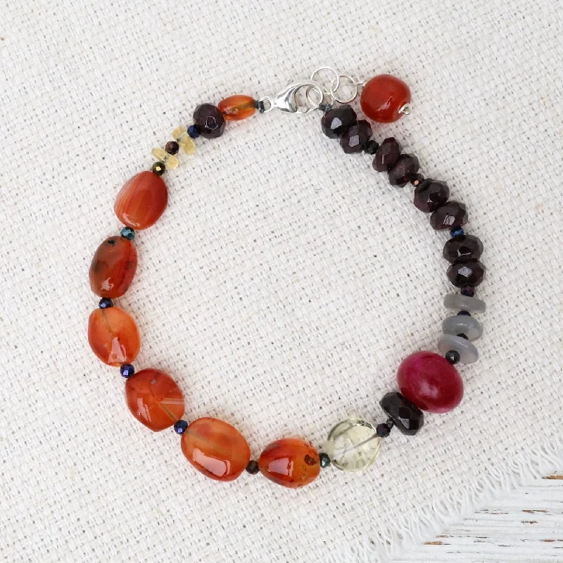 Ladies bracelets investment value-Carnelian Mix Bracelet