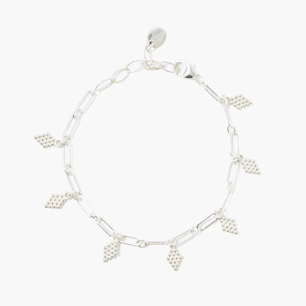 Ladies bracelets memory keepsakes-Bijou Charm Bracelet in Silver