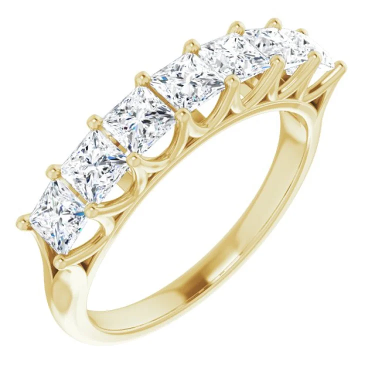 Ladies rings engagement options-14K Yellow 1 3/8 CTW Natural Diamond Anniversary Band