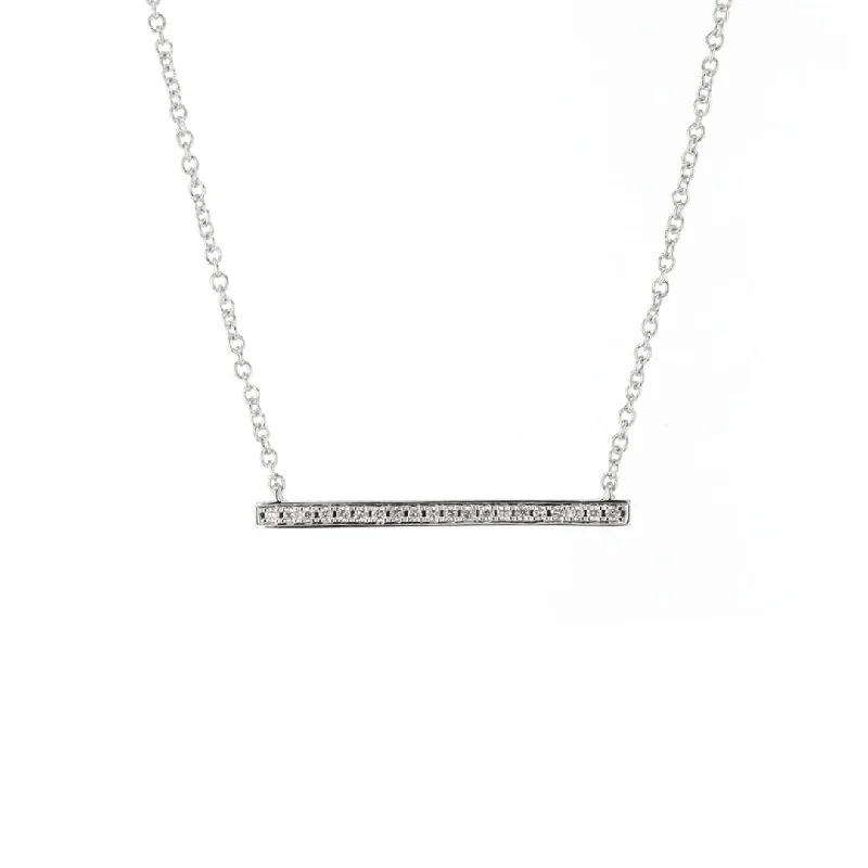 Ladies necklaces subtle luxury-18" 0.08 ctw Diamond Bar Necklace | 10278450