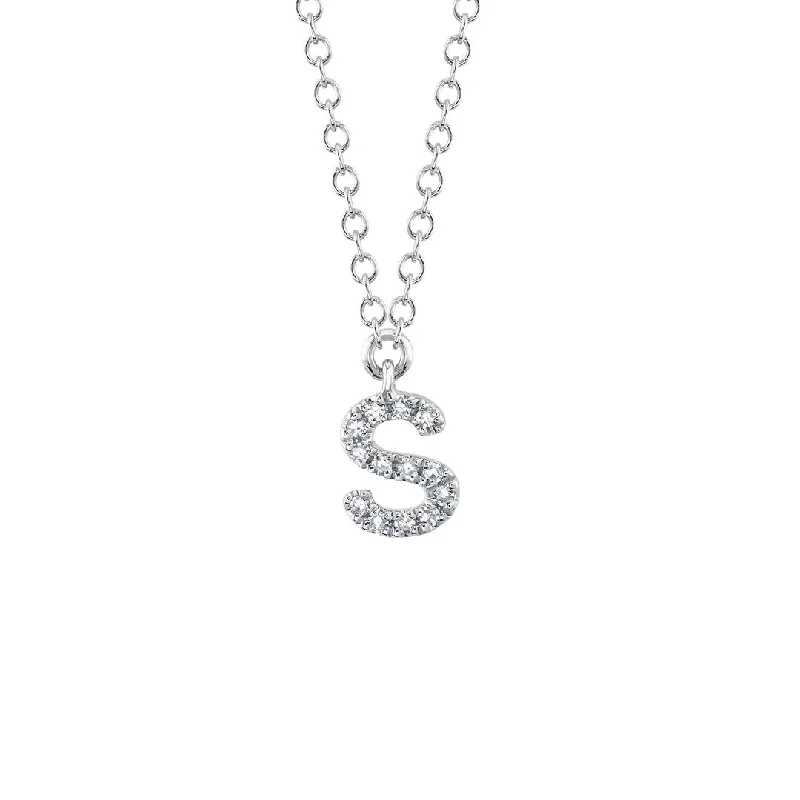 Ladies necklaces party wear-18" 0.05 ctw Diamond Initial Stationary Pendant Necklace | 10275240