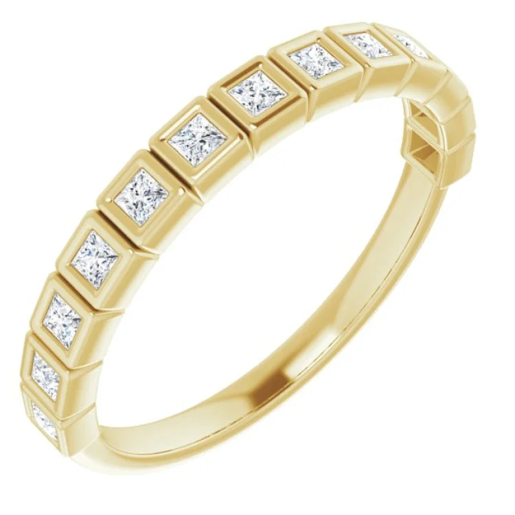 Ladies rings fashion picks-14K Yellow 1/3 CTW Natural Diamond Anniversary Band