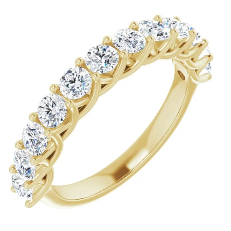 Ladies rings Asian styles-14K Yellow 1 1/8 CTW Natural Diamond Anniversary Band