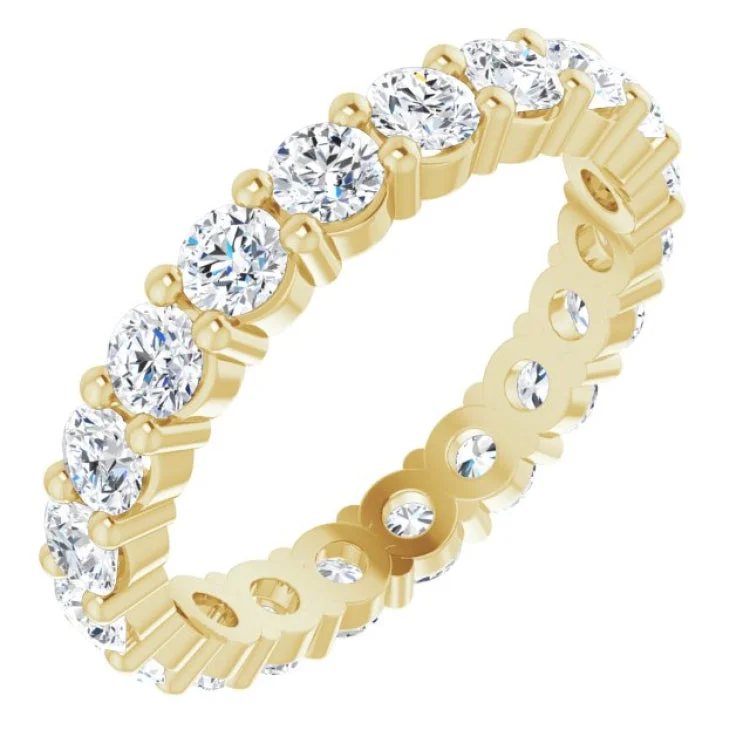 Ladies rings gold-plated-14K Yellow 2 1/8 CTW Lab-Grown Diamond Eternity Band Size 8