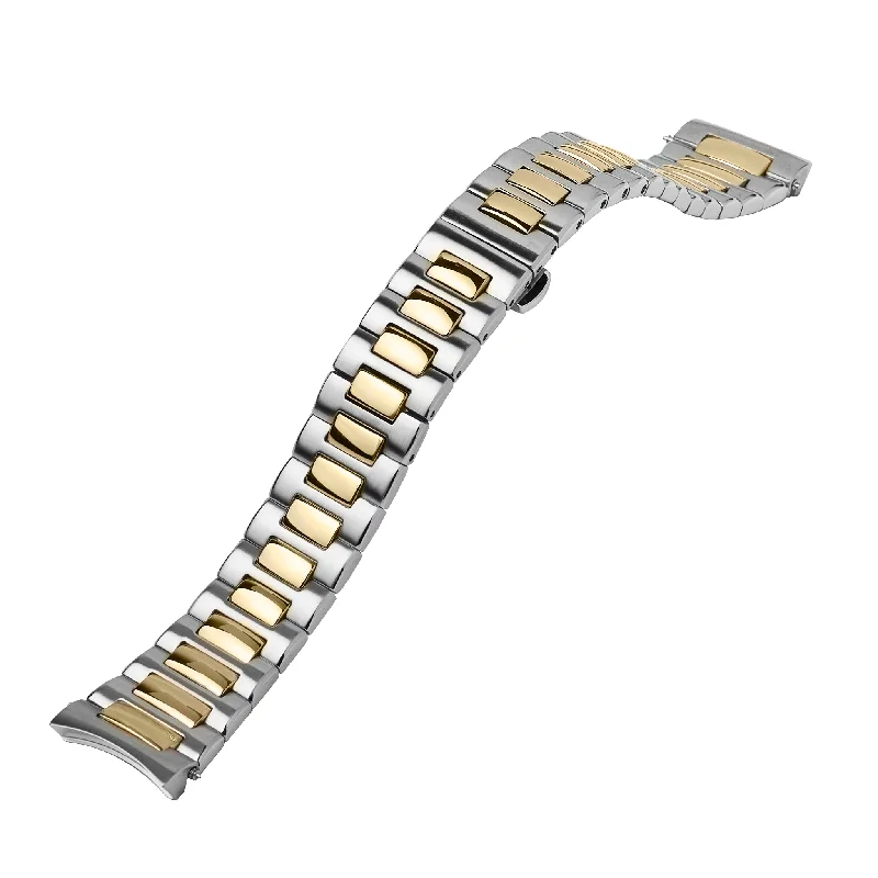 Ladies bracelets colorful gems-NMK926/935 Watch Bracelet: Nautilus Two-Tone Gold Finish