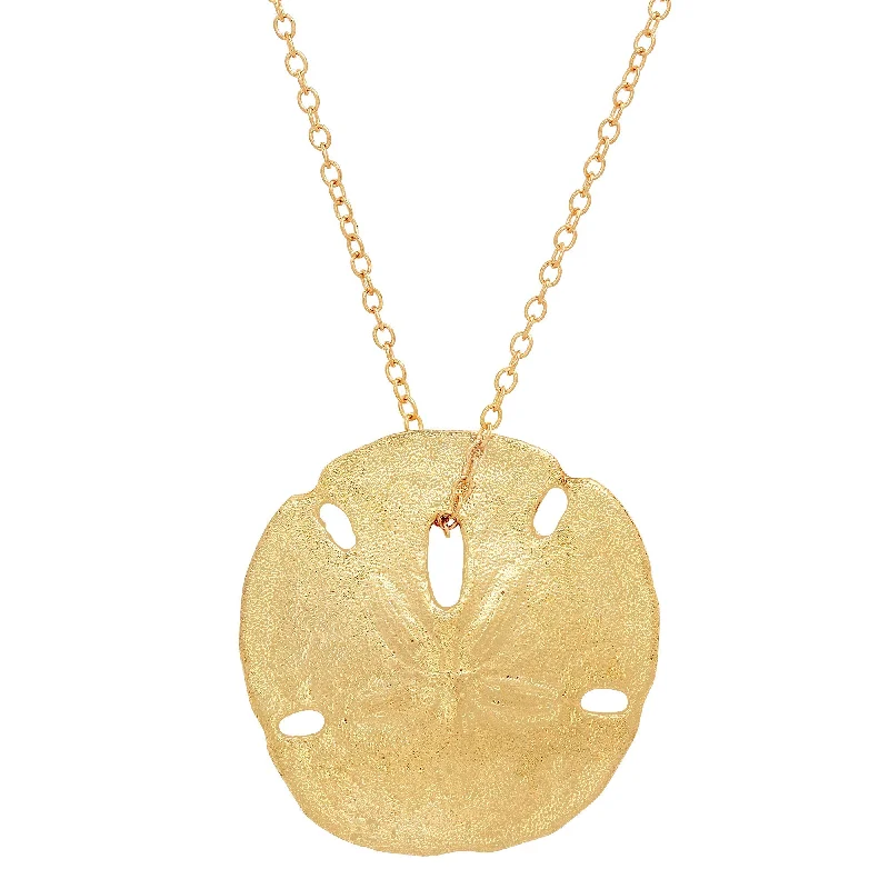 Ladies necklaces Asian styles-Large Sand Dollar Necklace