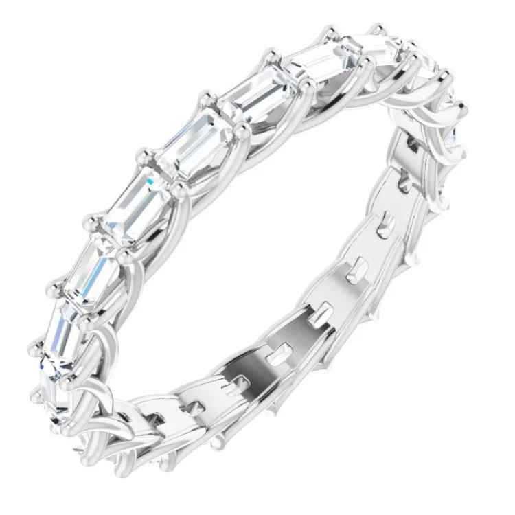 Ladies rings online shopping-Platinum 9/10 CTW Diamond Eternity Band