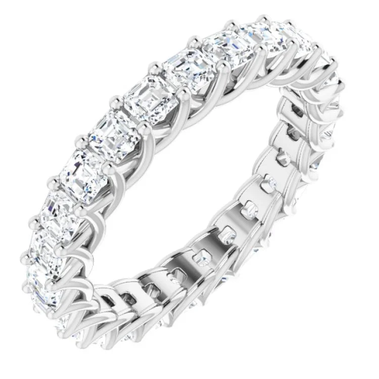 Ladies rings unique styles-14K White 2 1/8 CTW Diamond Eternity Band