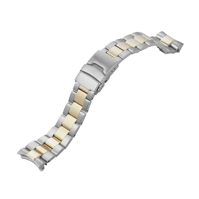 Ladies bracelets classic designs-SKX/SRPD Watch Bracelet: Oyster Two-Tone Gold Finish