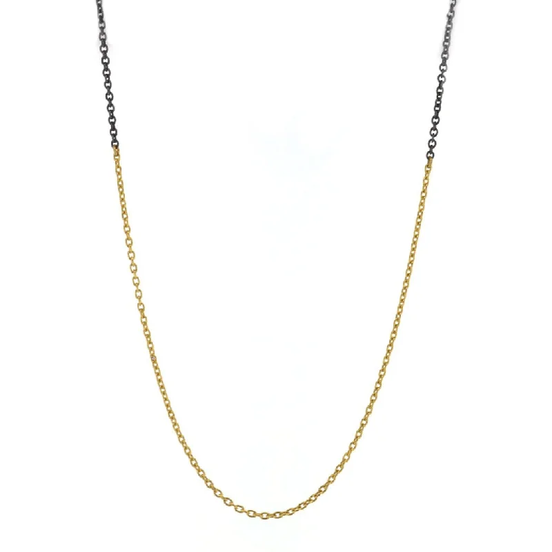 Ladies necklaces statement pieces-24K & Silver Chain Necklace